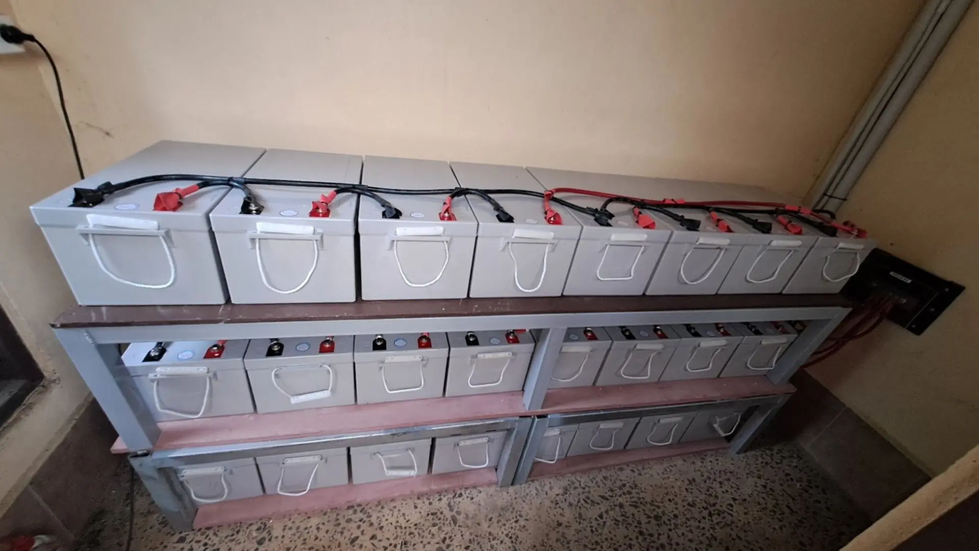 Connected battery modules for solar energy storage in Fiji