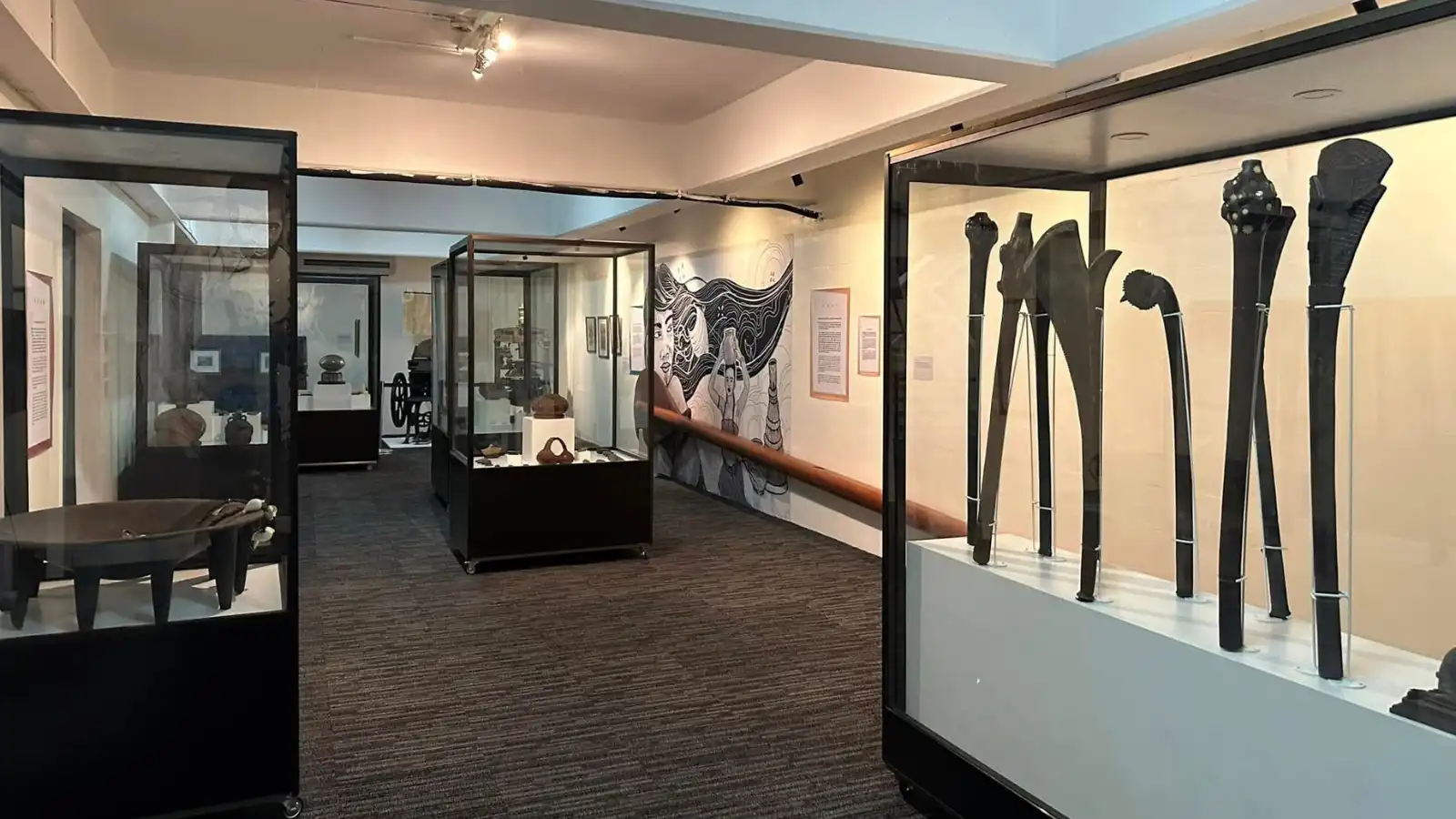 Ancient Fijian war clubs, ceremonial treasures and 3,700-year-old artifacts displayed inside the Fiji Museum, located in Suva's Thurston Gardens