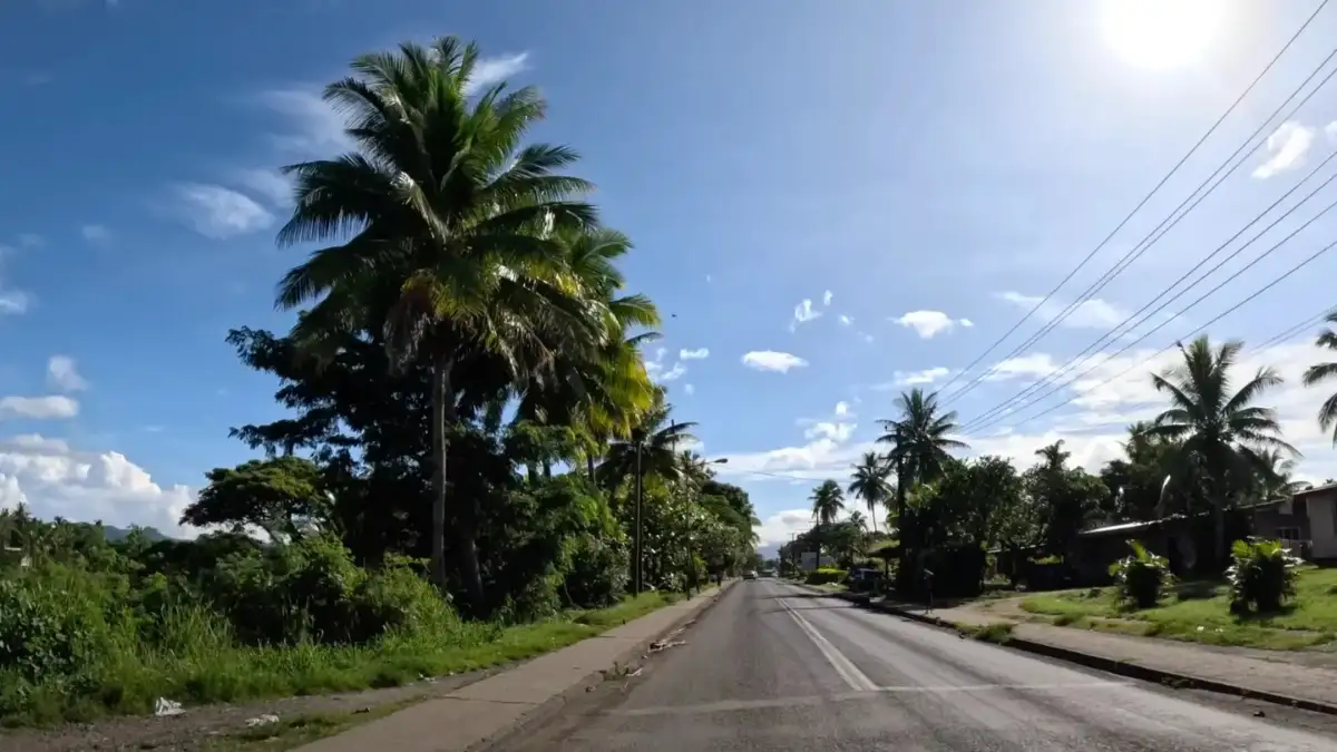Road between Nadi and Lautoka on western Viti Levu, Fiji