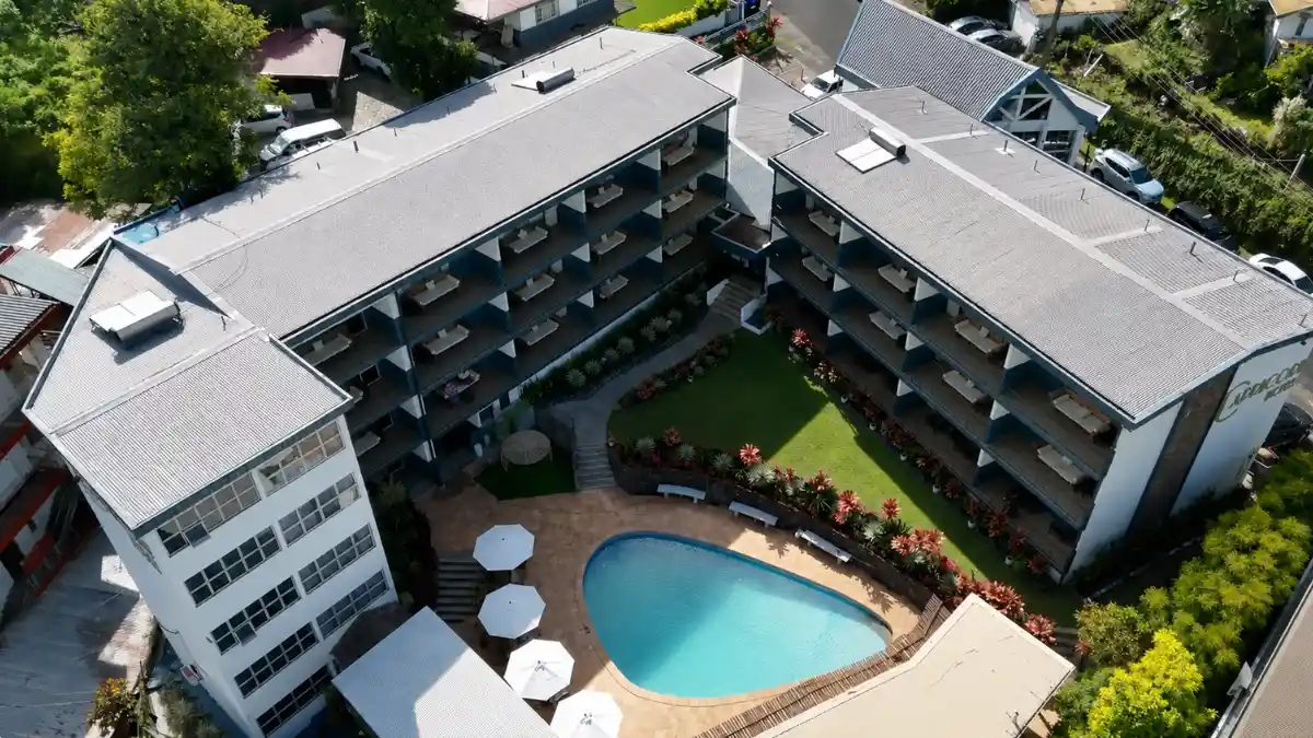 Exterior of Capricorn Hotel Suva in Fiji.