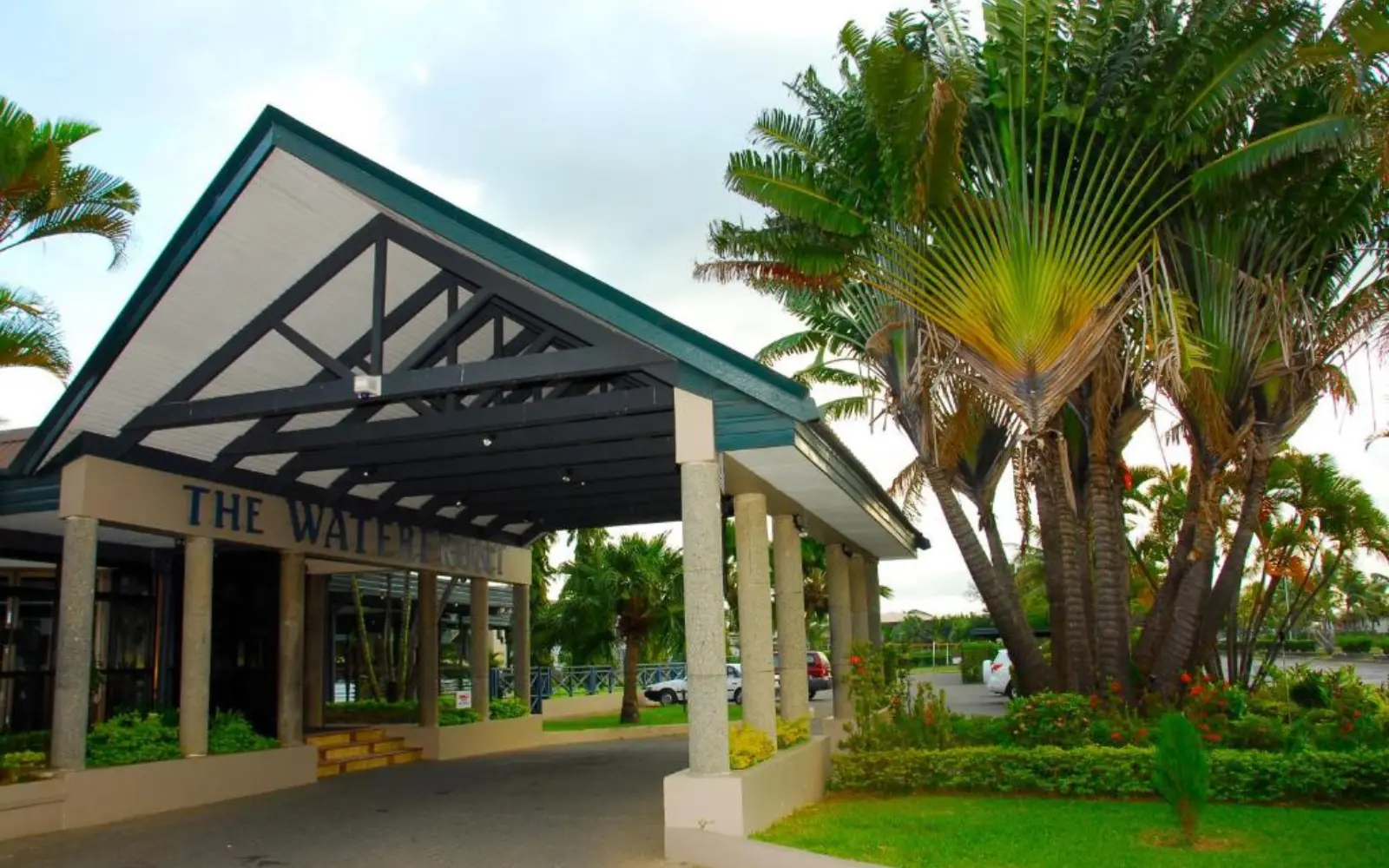 Beautiful view of the Tanoa Waterfront Hotel in Lautoka, Fiji