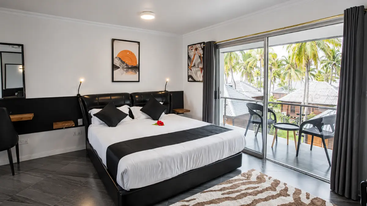 Guest room interior at Club Fiji Resort in Nadi.