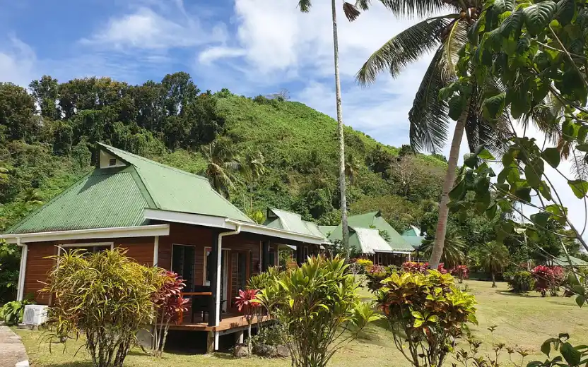 Tropical villa at Daku Resort with mountain views in Savusavu, Fiji